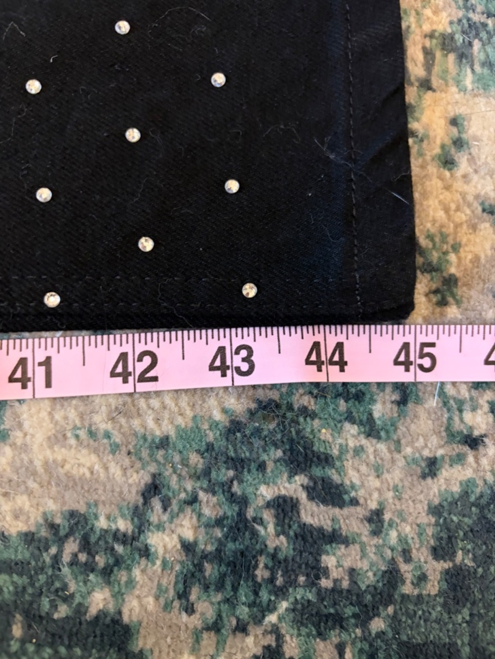 Black Rhinestone Embellished Jeans - Picture 6 of 6